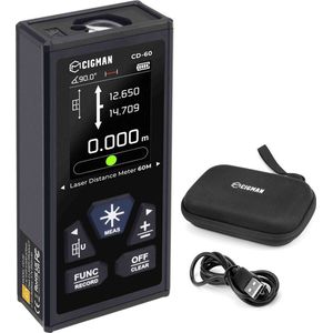 CIGMAN CD-60 bilaterale laserafstandsmeter, 393 ft/120 m bilaterale meting, met meerdere eenheden in M/in/Ft