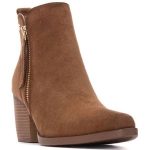 Refresh - 17301501 - Enkellaarsjes - Taupe - Ritssluiting - Casual