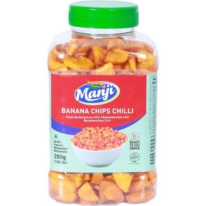 Manji - Gesneden Bananen Chips Chili - 3x 200 g