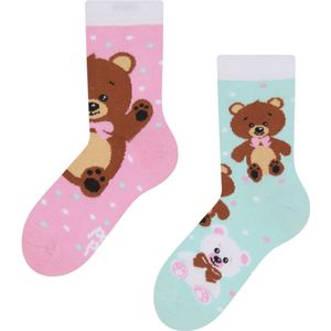 Dedoles Mismatched Kinderen Sokken - Teddy Beer - Maat 23-26