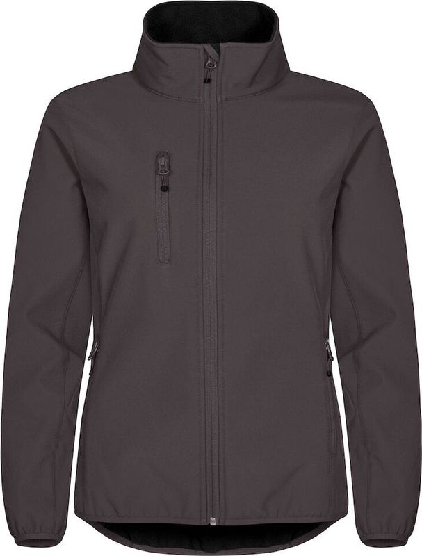 Clique - Classic Softshell Jacket - Donkergrijs - Dames