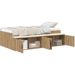 vidaXL - Opslagbed - Ambachtelijke - Eik - 80x200 - cm