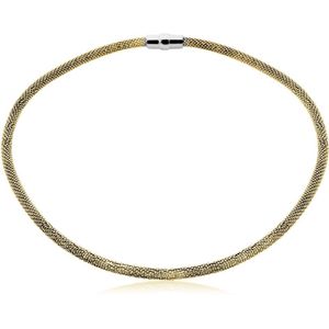 ZINZI strak zilveren collier geel verguld 43cm ZIC681G