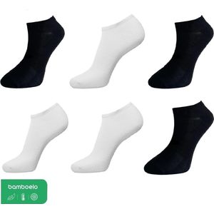 Bamboe Sneaker Sokken, Dames en Heren, Zakelijk en Dagelijks Leven, 6 paar, Gemengde Kleuren, Kort Sokken, Antibacterieel, 39-42