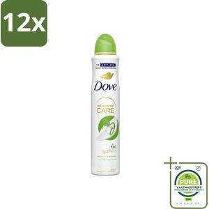 Dove Deodorant Spray - Komkommer & Groene Thee - 200 ml - Voordeelverpakking - 12 stuks - Dove deodorant - Antitranspirant