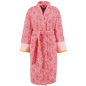 Pip Studio - Jacquard Check - Badjas - Donker Roze - 100% Katoen Terry