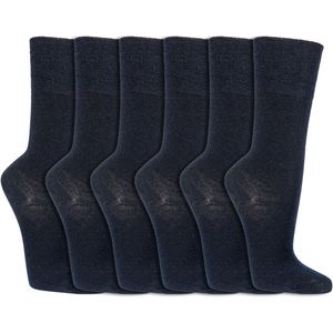 Nette sokken met wol | Dames & Heren | Merk: Socks4Fun | Maat: 35 t/m 50 | Kleur: Marine blauw | 6 Paar