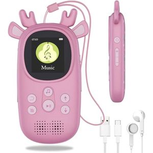 Bluetooth MP3-speler voor kinderen met FM-radio, opnamefunctie en stappenteller