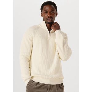 Anerkjendt - Aksune Patent Half Zip Knit - Vest - Creme