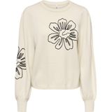 Only - Onlmagnolia Ls Detail - Trui - Whitecap Gray/black Lace - Dames