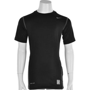 Nike NPC Core Compression Short Sleeve Top - Onderhemd - Kinderen - Maat 134 - Zwart