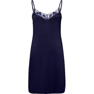 Hanro Eva Negligee 070921 Evening Blue - maat XL