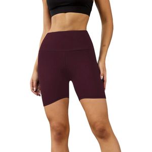 Livano Biker Short Dames - Korte Legging - Lange Onderbroek - Bikershort - Met Pijpjes - Bordeauxrood - Maat XL