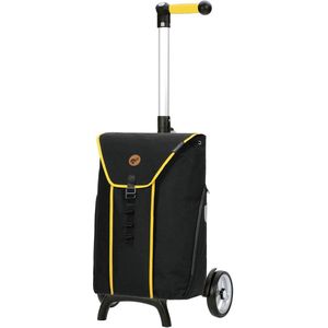 Andersen SHOPPER MANUFAKTUR Boodschappentrolley Unus Shopper Fun Bahne Yellow Zwart 119cm