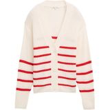 Tom Tailor Denim - Gebreid Jack - Katoenmix - V-hals - Relaxed Fit