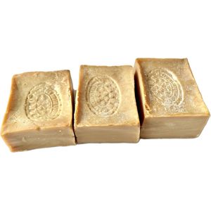 3 stuks | Olijfolie Laurier zeep voor de droge huid en versterkt het haar - 100% natuurlijke handgemaakte zeep van pure olijf en laurier olie -Olijfzeep- 3 x 170g (100% handmade and natural olive and laurel oil soap for dry skin and strengthen hair)