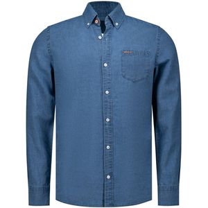 New Zealand casual overhemd blauw