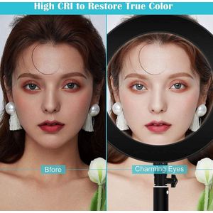 Selfie LED-ringslicht - 8 Inch - Met Statief en Afstandsbediening