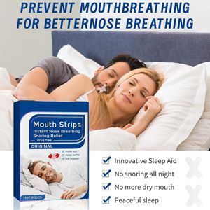 20Pcs Sleep Mouth Tape - Mouth Patches for Sleeping & Snoring Prevention - Nasal Breathing Habits Development