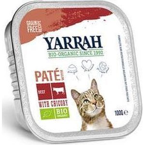 Yarrah cat kuipje wellness pate rund/chichorei kattenvoer 100 gr