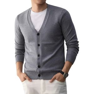 Bovista Cardigan Heren - Vest - Knopen - Warm - Gebreid Vest - Lichtgrijs - XS