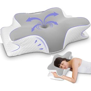 Quincs® - Vlinder Hoofdkussen - Anti Snurk Kussen - Voor Nekklachten - Verkoelend Hoofdkussen