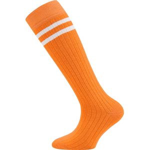 Ewers Kniekous - Oranje - Ribpatroon & Witte Strepen - Elastisch-35/38