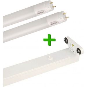 LED TL verlichting 60 cm | IP20 armatuur incl. 2 LED TL buizen | Koppelbaar | 2 x 9 watt | 4000K neutraal wit | 860