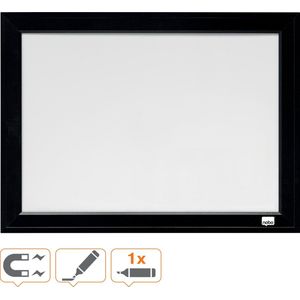 Nobo Magnetisch Droog Uitwisbaar Whiteboard Met Zwarte Lijst -  58,5x43 Cm - Inclusief Montageset, Magneten En Marker