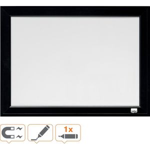 Nobo Magnetisch Whiteboard Met Zwarte Lijst - 58,5 x 43 Cm - Inclusief Montageset, Magneten En Marker