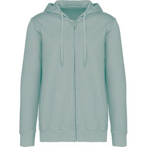 Native Spirit Ecologische uniseks sweater met rits en capuchon French Terry NS417 - Washed Jade Green - XL