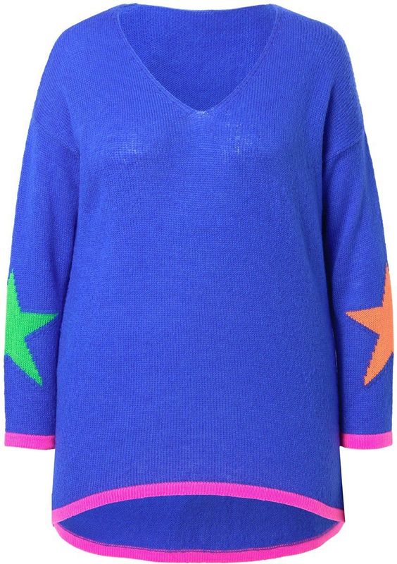 Angel of Style Trui  blauw / groen / oranje / pink