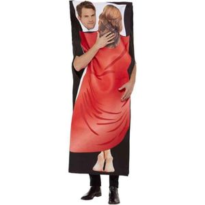 Smiffy's - Cupido & Valentijn Kostuum - Romantisch In Bed Kostuum - Rood, Zwart - One Size - Carnavalskleding - Verkleedkleding