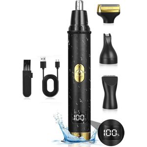 White-label Neustrimmer Mannen - Bodygroomer - Scheerapparaat - Oortrimmer - Zwart en Goud