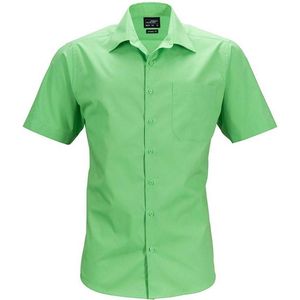 James and Nicholson Herenshort zakelijk overhemd (Kalk groen)