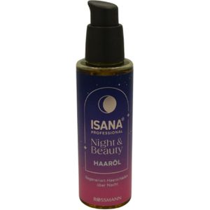 Isana Haarolie - Night & Beauty | 1x 100ml - Arganolie & Zonnebloemolie - Herstel je haar terwijl je slaapt
