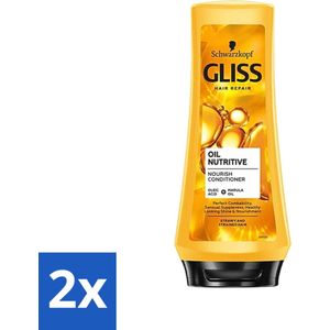 Gliss - Hair Repair - Conditioner Oil Nutritive voor Intensieve Voeding - 200 ml - Voordeelverpakking - 2 stuks