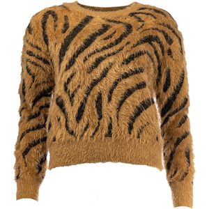 NED Trui Feathers Ls Rmj Furry Zebra 25w1 U263 01 670-900 Lion Brown-black Dames Maat - M