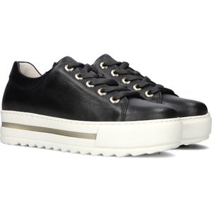 Gabor 496 Lage sneakers - Leren Sneaker - Dames - Zwart - Maat 38,5