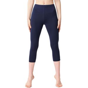 Bellivalini Dames Leggings - Sport - Vrijetijdsbroek - Katoen - ¾ Lang - Marineblauw - S - BLV-BLV50-199-LE