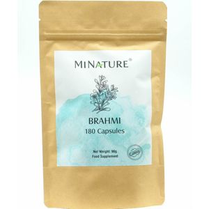 Brahmi Capsules 180 stuks - 450mg Poeder van Bacopa Monnieri per Vegan Capsule - 100% Plantaardig