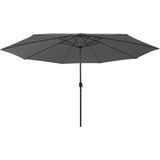 The Living Store Tuinparasol LED 400x267 cm - Antraciet Polyester/Metaal
