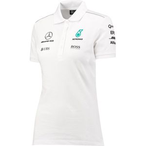 Hugo Boss - Mercedes AMG F1 - Formule 1 - Team Polo - Dames - Wit - Maat L