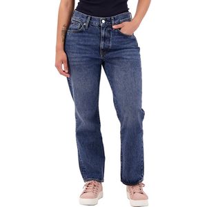 SUPERDRY High Rise Straight Jeans - Dames - Clinton Blue Stone - W28 X L30