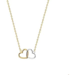 The Fashion Jewelry Collection Ketting Hartjes 1,3 mm 40 - 42 - 44 cm - Goud