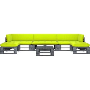 The Living Store Pallet loungeset - Hout - Tuinmeubelen - 60x60x25cm - Grenenhout