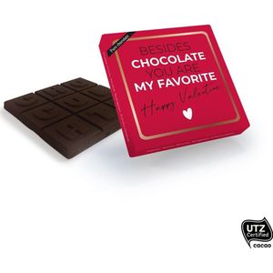Chocoladecadeau - Chocoladereep - Valentijnsdag - Besides Chocolate you are my favorite