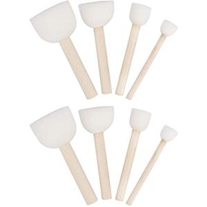 Stupfkwast Set van 8 - Spons- en Stipkwasten voor Sjabloneren