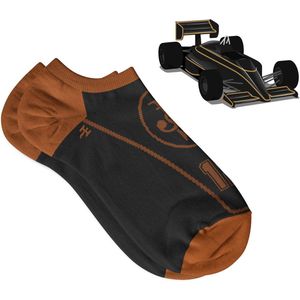 Heel Tread Lotus 97T John Player Special - Sneaker sokken - Goud/Zwart - Enkel sokken