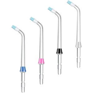 Geschikt voor Waterpik Water Flosser Wf02/03ec​​​​​ Wp-100/108/112/250ec​ Wp-450/462/560/ - 4 stuks vervangende opzetstukken voor waterpik - tandheelkundige opzetstuk